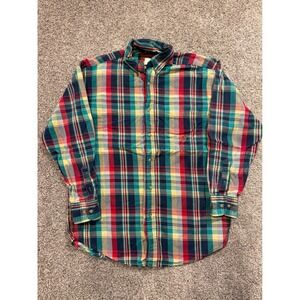 TwentyX Shirt Mens Medium Plaid Long Sleeve Button Up Multi Color